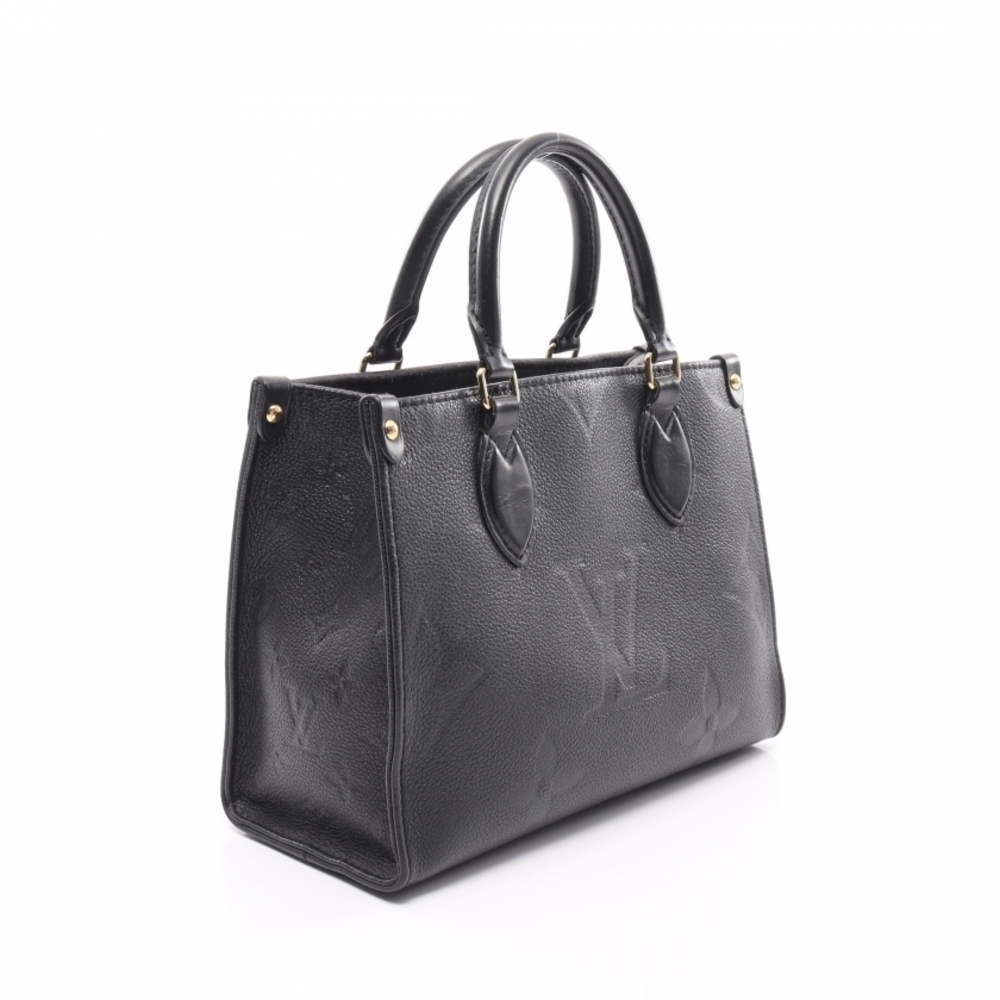 Louis Vuitton Onthego PM Monogram Emplant Noir Handbag Black